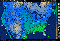 USA Current Dew Points